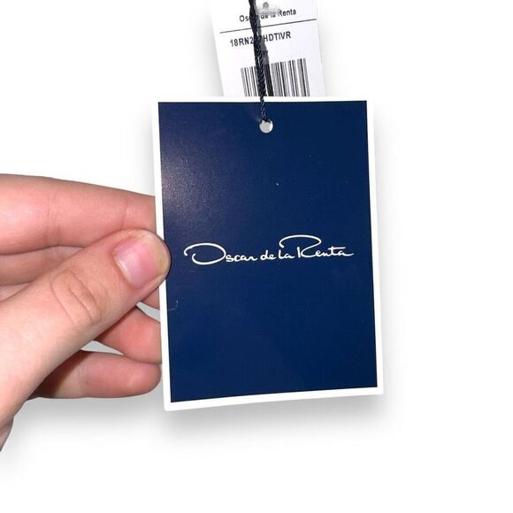 NWT Oscar De La Renta Bicolor Houndstooth Tweed Dress Sz 12 - Picture 3 of 10